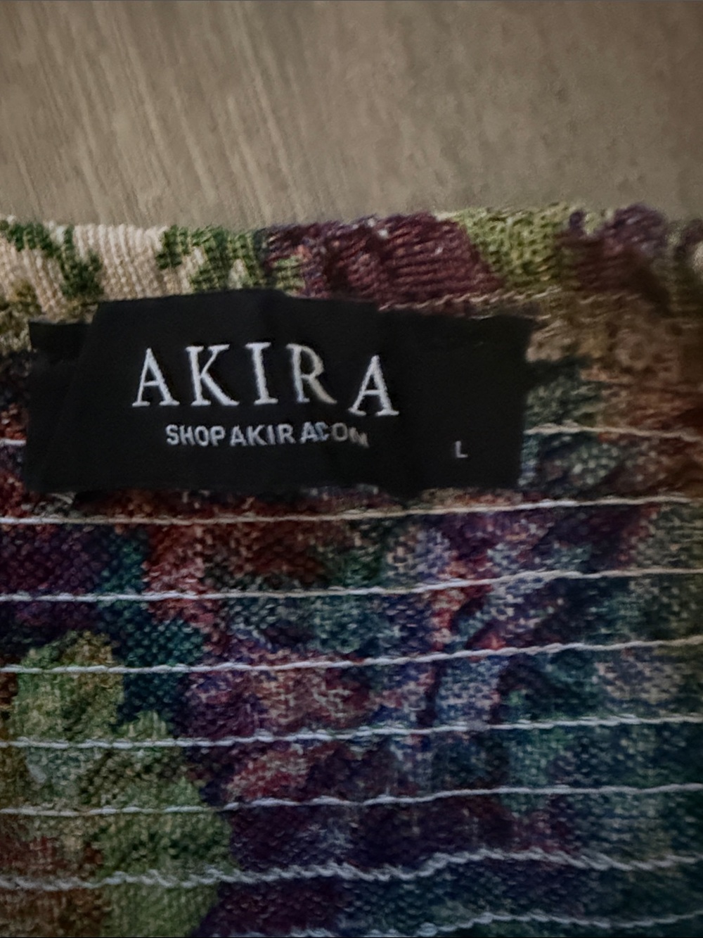 AKIRA Floral brocade / Tapestry strapless romper - Picture 3 of 6